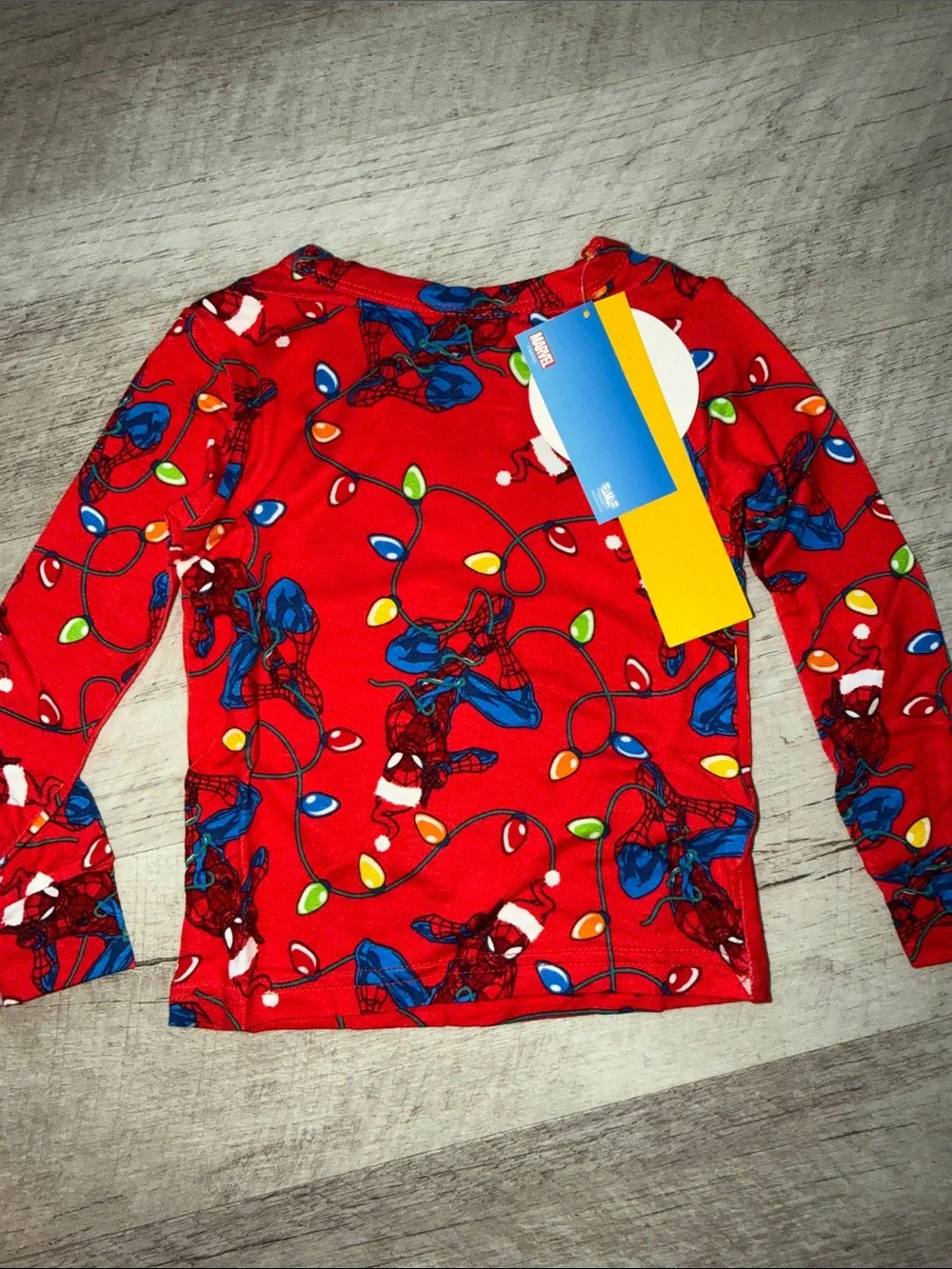 NEW Marvel Red Spider-Man Holiday Lights Kids Pajama Set